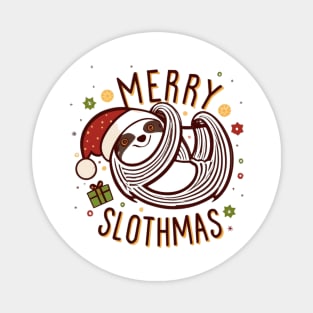 Merry slothmas Magnet